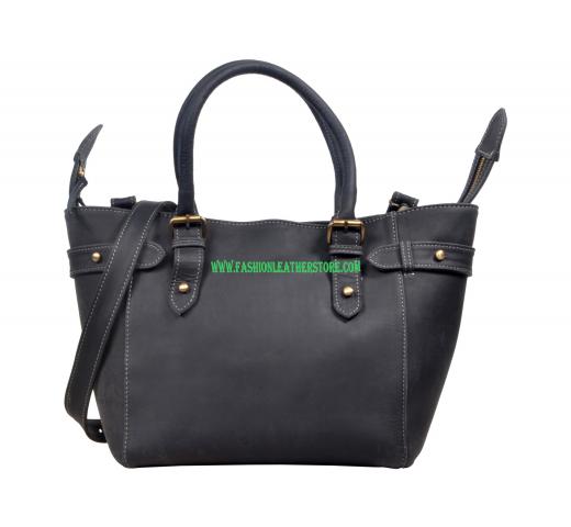 Genuine Buffalo Leather Women Handbag Shoulder Bag Vintage Tote Satchel Purse